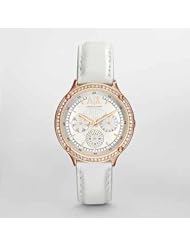 Armani Exchange Unisex white leather capistrano wa