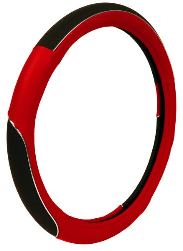 Custom Accessories 39772 Red with Chrome Accent Steering Wheel Cover price