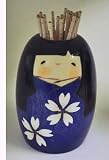 Kokeshi Doll Toothpick Holder #GKU22Blue