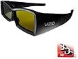 VIZIO VSG102 Full HD 3D Rechargeable Glasses, Black (2 Pack)