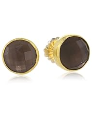 Coralia Leets Jewelry Design  Smoky Quartz Small Round Post Earrings