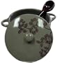 Hand-painted Blossom Covered Ceramic Sugar Pot with Coordinating Spoon