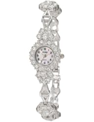Pedre Womens 4620SX Silver-Tone Crystal Bracelet Watch