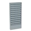Adjustable 11- Or 22-Pocket Time Card Rack, Textured Steel, Gray