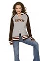 Cleveland Browns Women's Varsity Full Zip Raglan Jacket - by Alyssa Milano