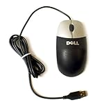 Genuine Dell Black/ Silver Optical USB 2-Button Scroll Wheel Corded Mouse P ....