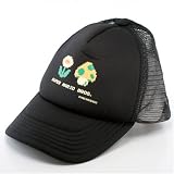 Nintendo Resizable Hat - Mushroom & Flower (Black)