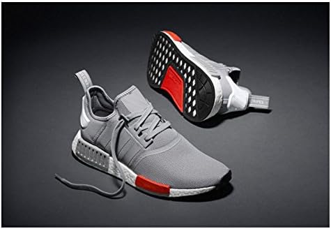2016 Men's NMDr New fashion Casual Lace-up Runing Shoes,Sneaker Gray/Red 9.5 D(M) US