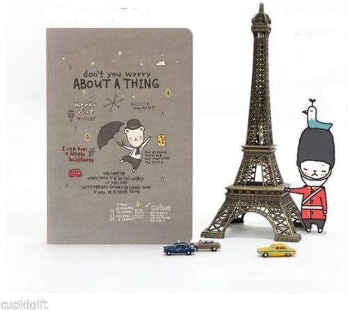 New Pony Brown Undated Diary 2014 Version Planner Journal Scheduler Organizer Personal Agenda & Adhesive Decoration Index Sticker 2 Sheets PVC Cover Cute Bear Kawaii 100% Authentic Korea Product by Cupid Gift Sho (Vintage Gray)