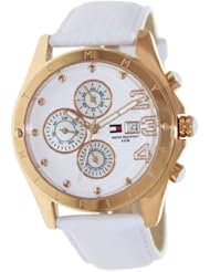 Tommy Hilfiger Moab Womens Watch All White Day-date-month Leather Strap 1780930