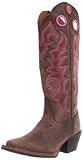 Tony Lama Women's Choc. Buckaroo RR2008L Boot,Chocolate Yukon,9 B US