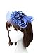 Fascinator Hat for Women Tea Party Headband Small Hairpin Feather hat (One Size, Royal Blue)