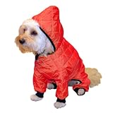 Pedigree Perfection RN101Q-2RED Weather Master Quilted Rain Suit for Your Dog, 20-Size, Red