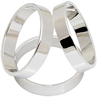 Happy M Simple Design Triple-ring Scarf Ring White Gold Plated S Size
