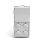 Simply Automated ZS25O-W Custom Series Single-Rocker with Oval 4-Button Faceplate, White