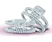 14K White Gold Diamond Wedding Set - GH I1 - 0.50 Ct. to 1.50 Ct.