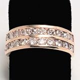 1.00 CT TW Two-Row Diamond Wedding Band/Anniversary Ring