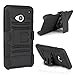 Maxboost HTC One Case (M7) Shell Holster Combo - Dual Layered Protective Case for HTC One M7 with Kick-Stand Belt Clip Holster - Fits HTC One M7, HTC M7 2013 Release 4.7 Inch