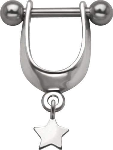 Silver Star Micro Dangle - 925 Sterling Silver Helix Cartilage Earring