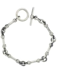 Sterling Silver Tube Bar Link Bracelet Toggle Clasp Handmade 1/4 inch wide, sizes 8, 8.5 & 9 inch