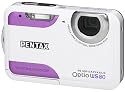 Pentax Optio WS80 10MP Waterproof Digital Camera with 5x Internal Optical Zoom and 2.7-inch LCD (White and Purple)