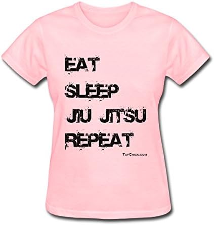Tuf Chick Women's Eat Sleep Jiu Jitsu Repeat T-shirt XL Pink