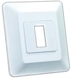 JR Products 13605 White Single Switch Base and Face Plate