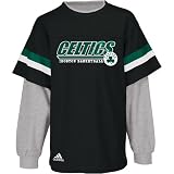 adidas Boston Celtics Kids (sizes 4-7) Faux Layered Long Sleeve T-Shirt