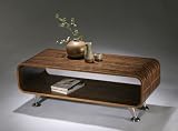 Produkt-Bild: Couchtisch Loungetisch Club Tisch Perugia, 33,5x90x39cm ~ Zebra dunkel, breite Streifen