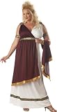California Costumes Women's Roman Empress Costume,White/Burgundy,P (16-22)