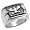 Isady - Pascual Acier - Bague homme Chevalière - Acier inoxydable - Aigle - Oxyde de zirconium et émail noir - T 58