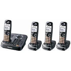Panasonic Dect 6.0 Expandable Digital Cordless Answering System - 4 Handset System (KX-TG9344T)