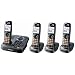 Panasonic Dect 6.0 Expandable Digital Cordless Answering System - 4 Handset System (KX-TG9344T)