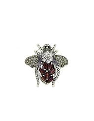 Sterling Silver -Pin Marcasite Bee Stone MP008