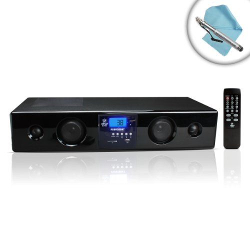 Wireless Bluetooth Sound Bar HD Home Entertainment System with 3D Stereo Surround Sound and Subwoofer for Apple iPhone 5 , 4S , iPad Mini and Many More Apple Products!