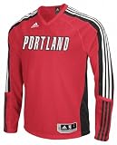 Adidas Portland Trail Blazers On-Court Long Sleeve Shooting Shirt Xx Large