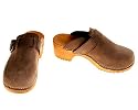 berlin-clogs - Nubukleder Clog mit Riemen, Farbe: Braun