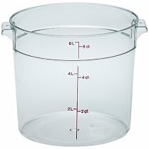 Cambro Round 6-Quart Storage Container, Clear