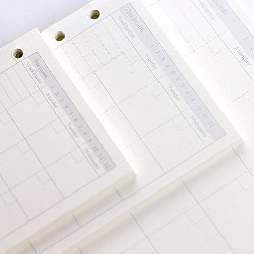A5/A6/A7 To Do Planner Accounting Diary Insert Refill Schedule Organiser 45Sheet Models:Monthly Plan Sizes:A7