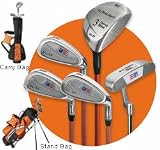 US Kids Golf 51-35 Orange Junior Stand Bag 5 Club Set (Heights 48'' - 54'')