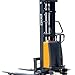 EKKO EA15B Semi-Electric Straddle Stacker 3300lbs. Cap, 119.4" Height
