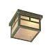 Search : Montclair-16 - 1 Light Small Mission Outdoor Ceiling Lighting Fixture - Green Brass Verde - B1973