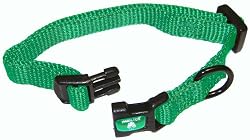 Hamilton "Fits All" 3/8" Adjustable Nylon Dog Collar, Green, X-Small (7-12 in)