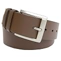 Boston Traveler Mens Wide Leather Belt Brown