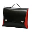 Rozan Leather Briefcase A4 Red/Black