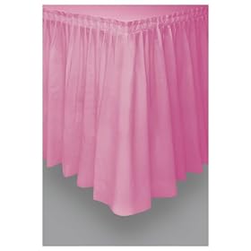 Hot Pink Plastic Table Skirt