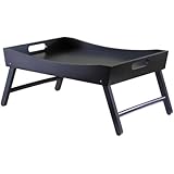 Winsome Wood Benito Bed Tray with Curved Top, Foldable Legs