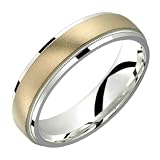 Oggi - Stunning Two Tone Comfort Fit Wedding Band for Him & Her! Custom Made! Choose your Size.