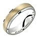 Oggi - Stunning Two Tone Comfort Fit Wedding Band for Him & Her! Custom Made! Choose your Size.