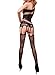 Amoretu Women's Floral Fishnet One Shoulder Open Crotch Bodystocking